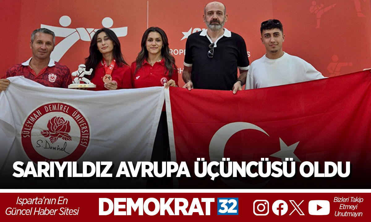 SDÜ ÖĞRENCİSİ SİNEM SARIYILDIZ AVRUPA ÜÇÜNCÜSÜ OLDU