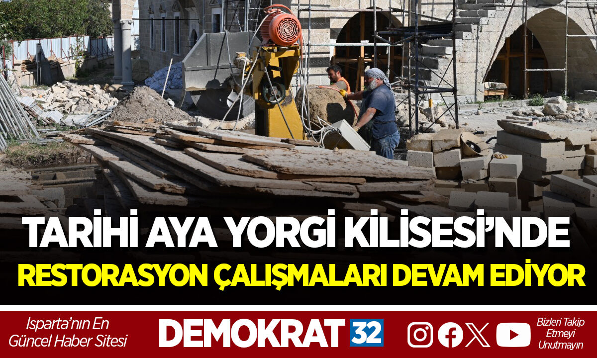 TARİHİ AYA YORGİ KİLİSESİ’NDE RESTORASYON ÇALIŞMALARI DEVAM EDİYOR